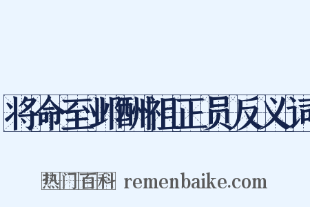 将命至邺酬祖正员反义词是什么意思的图片